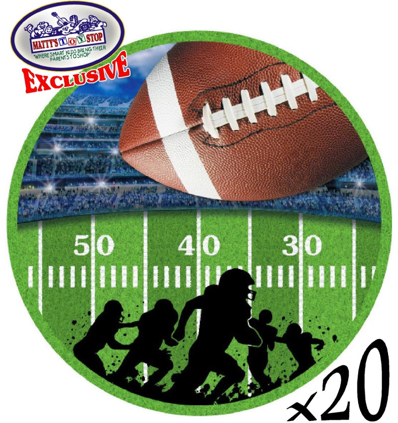 Matty's Toy Stop Deluxe Football Theme Party Supplies Set for 20 People, Includes 20 Large Plates, 20 Small Plates, 20 Napkins, 20 Cups & 2 Table Covers - Perfect for Gameday or Birthday (82 Pieces Total) - Image 2